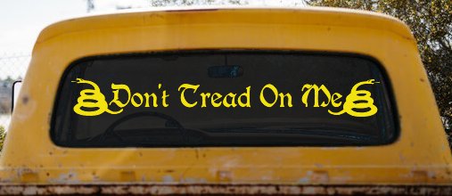 Gadsden Don't Tread On Me Freedom Military Car or Truck Window Decal Sticker