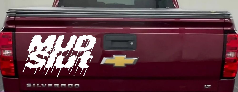 Mud Slut Off Road Car or Truck Window Vinyl Decal Sticker (White)