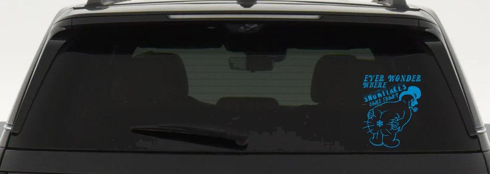 Where Snowflakes Come From Funny Car or Truck Window Decal Sticker