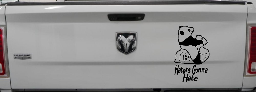 Haters Gonna Hate Panda Funny Car or Truck Window Decal Sticker