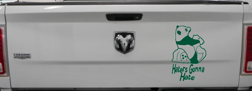 Haters Gonna Hate Panda Funny Car or Truck Window Decal Sticker