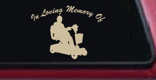 In Loving Memory Of With Handicap Scooter Car or Truck Window Decal Sticker