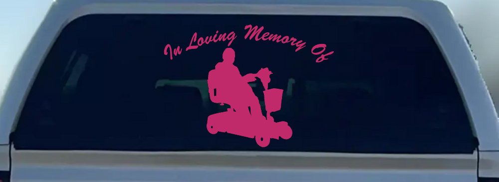 In Loving Memory Of With Handicap Scooter Car or Truck Window Decal Sticker