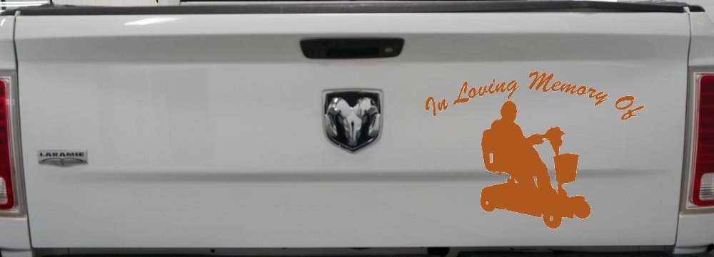 In Loving Memory Of With Handicap Scooter Car or Truck Window Decal Sticker