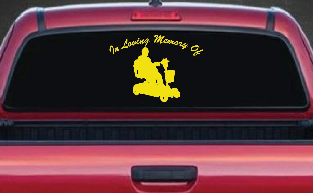 In Loving Memory Of With Handicap Scooter Car or Truck Window Decal Sticker