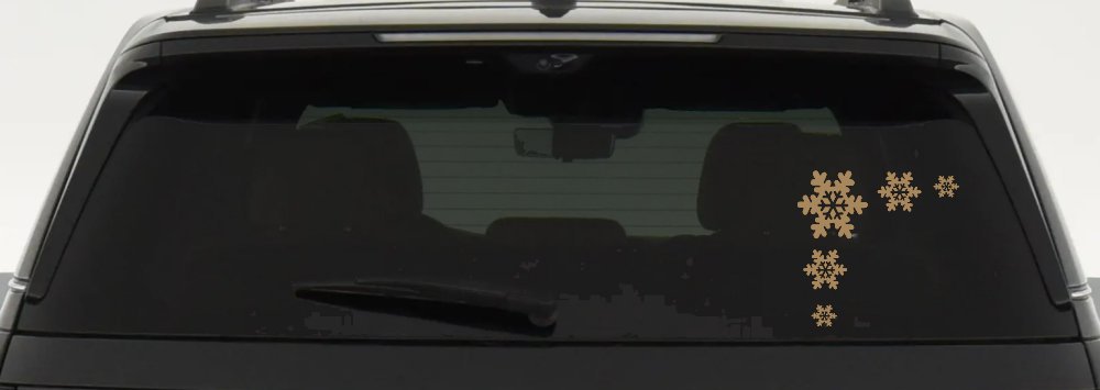 Snowflake Corner Design Car or Truck Window Decal Sticker