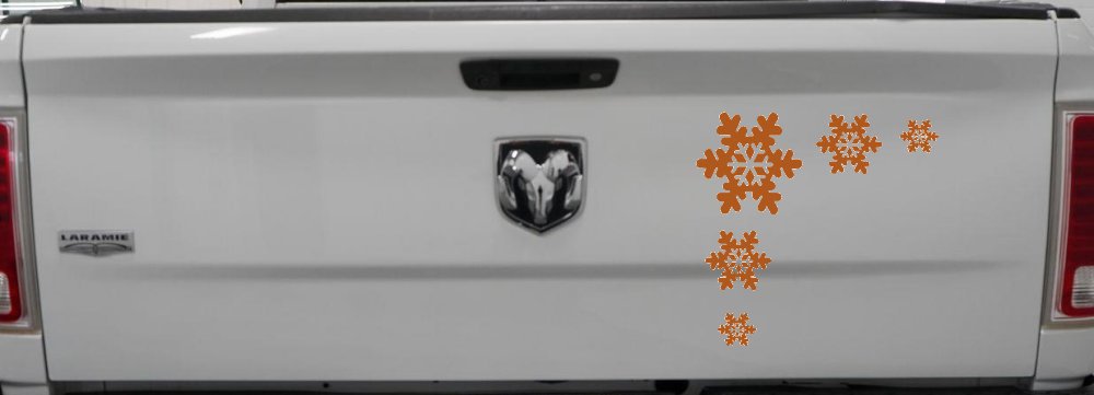 Snowflake Corner Design Car or Truck Window Decal Sticker
