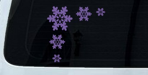 Snowflake Corner Design Car or Truck Window Decal Sticker (Purple)
