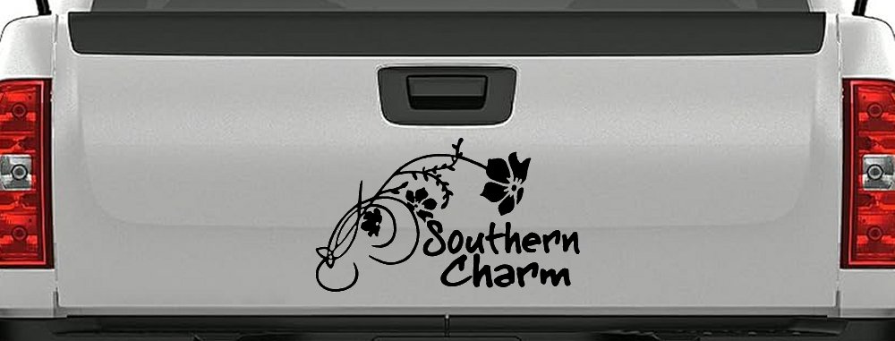 Southern Charm Flower Swirl Country Car or Truck Window Decal Sticker