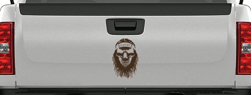 Redneck Skull Beard Car or Truck Window Decal Sticker