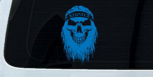 Redneck Skull Beard Car or Truck Window Decal Sticker