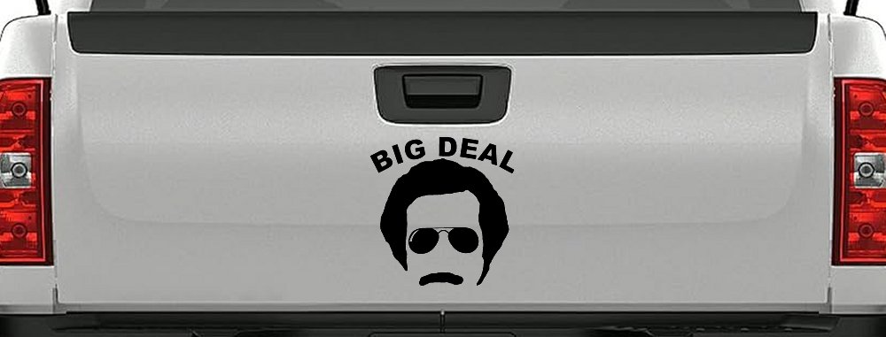 Big Deal Hair And Mustache Funny Car or Truck Window Decal Sticker