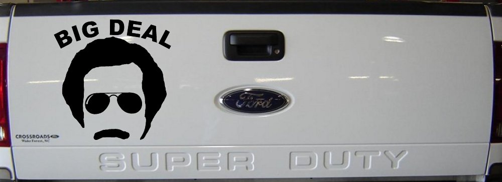 Big Deal Hair And Mustache Funny Car or Truck Window Decal Sticker