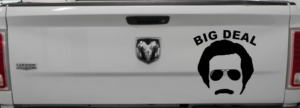 Big Deal Hair And Mustache Funny Car or Truck Window Decal Sticker