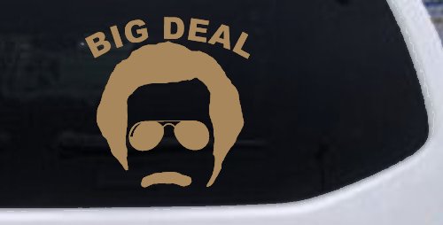 Big Deal Hair And Mustache Funny Car or Truck Window Decal Sticker