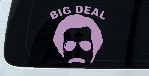 Big Deal Hair And Mustache Funny Car or Truck Window Decal Sticker