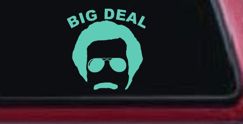 Big Deal Hair And Mustache Funny Car or Truck Window Decal Sticker