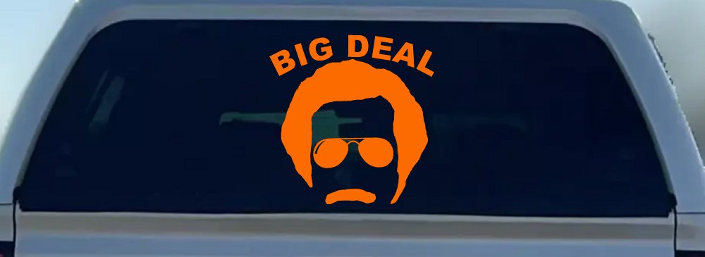 Big Deal Hair And Mustache Funny Car or Truck Window Decal Sticker