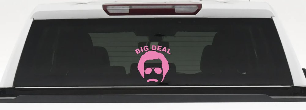 Big Deal Hair And Mustache Funny Car or Truck Window Decal Sticker