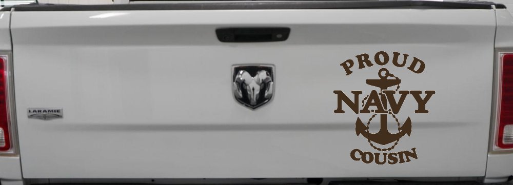 Proud Navy Cousin Military Car or Truck Window Decal Sticker