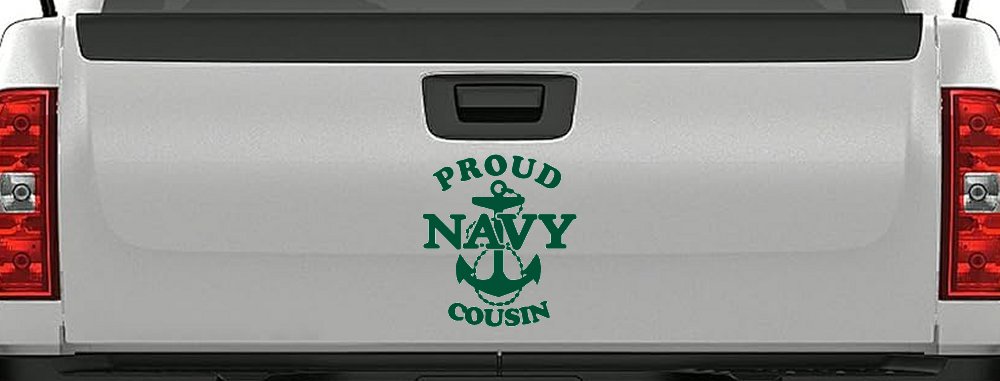 Proud Navy Cousin Military Car or Truck Window Decal Sticker