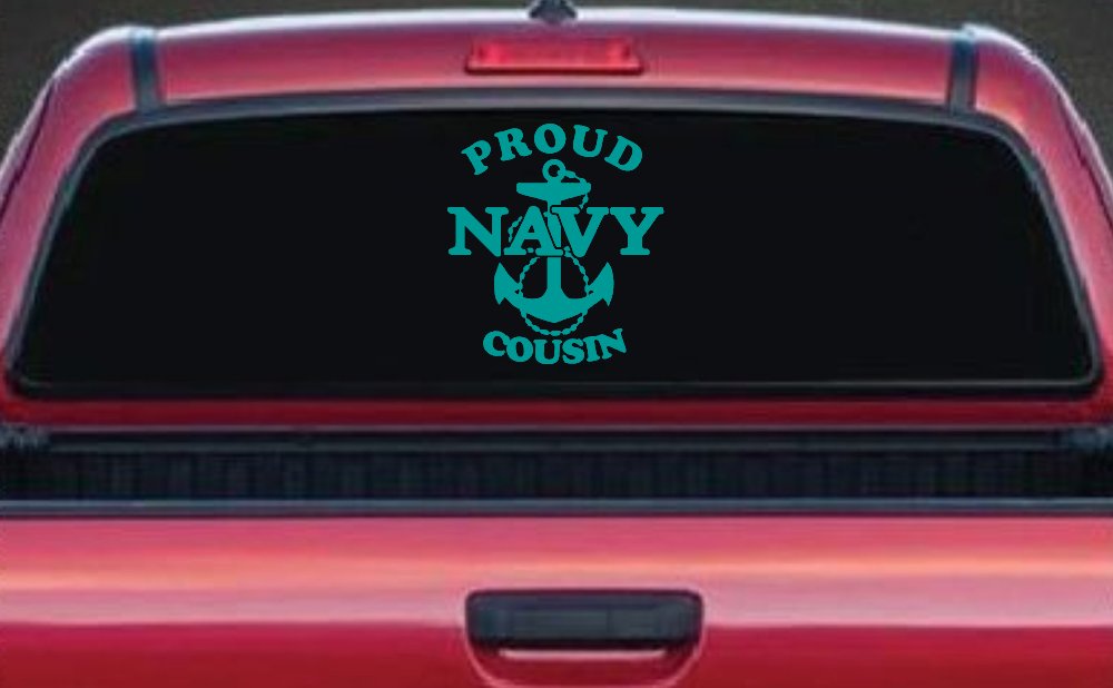 Proud Navy Cousin Military Car or Truck Window Decal Sticker