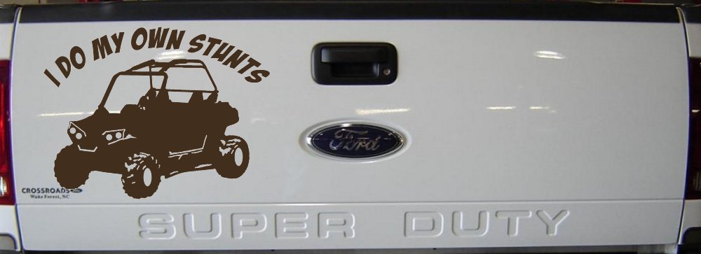 I Do My Own Stunts UTV Side By Side Off Road Car or Truck Window Decal Sticker