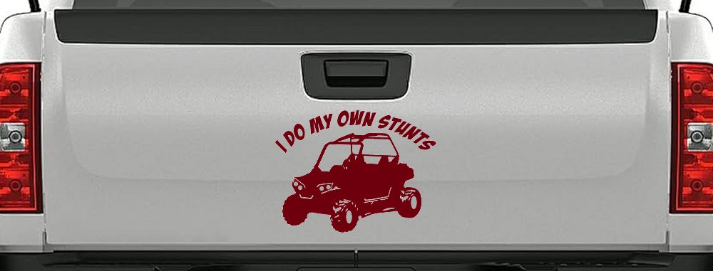 I Do My Own Stunts UTV Side By Side Off Road Car or Truck Window Decal Sticker