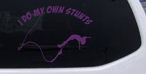 I Do My Own Stunts Bungee Jump Sports Car or Truck Window Decal Sticker