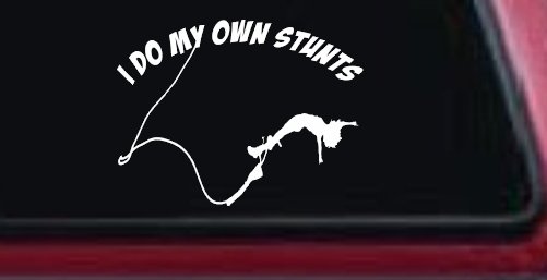 I Do My Own Stunts Bungee Jump Sports Car or Truck Window Decal Sticker