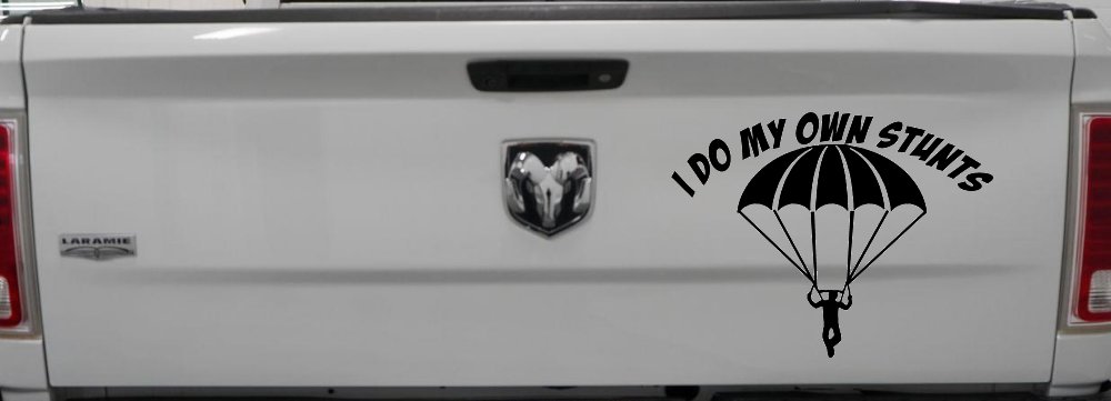I Do My Own Stunts Skydiving Sports Car or Truck Window Decal Sticker