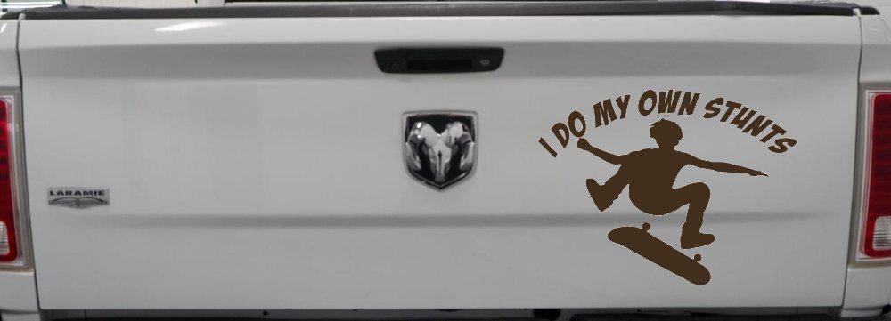 I Do My Own Stunts Skateboarding Car or Truck Window Decal Sticker