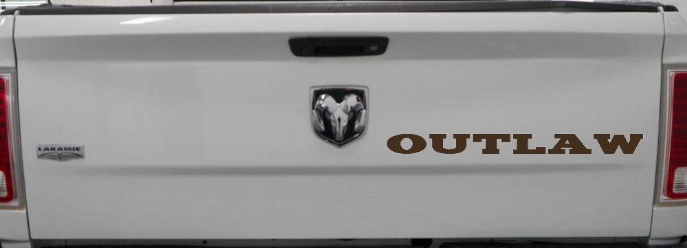 Outlaw Biker Car or Truck Window Decal Sticker (Brown)