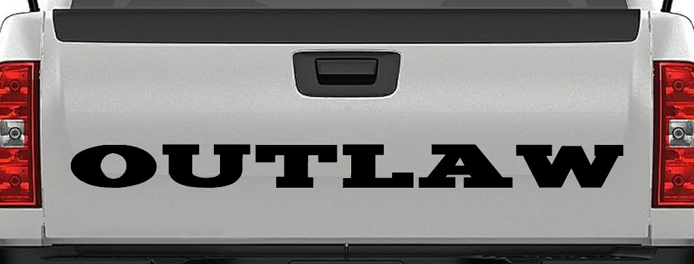 Outlaw Biker Car or Truck Window Decal Sticker (Matte Black)