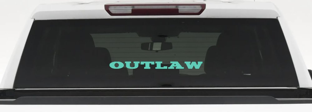 Outlaw Biker Car or Truck Window Decal Sticker