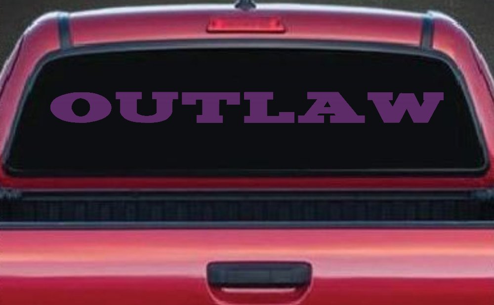 Outlaw Biker Car or Truck Window Decal Sticker
