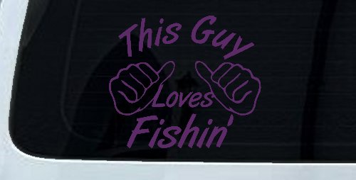 This Guy Loves Fishing Car or Truck Window Decal Sticker