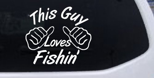 This Guy Loves Fishing Car or Truck Window Decal Sticker