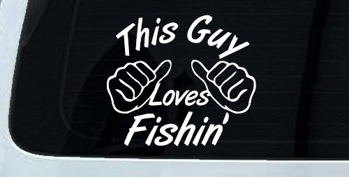 This Guy Loves Fishing Car or Truck Window Decal Sticker