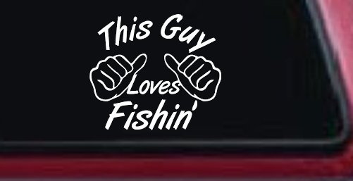 This Guy Loves Fishing Car or Truck Window Decal Sticker