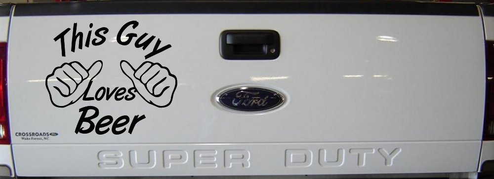 This Guy Loves Beer Car or Truck Window Decal Sticker