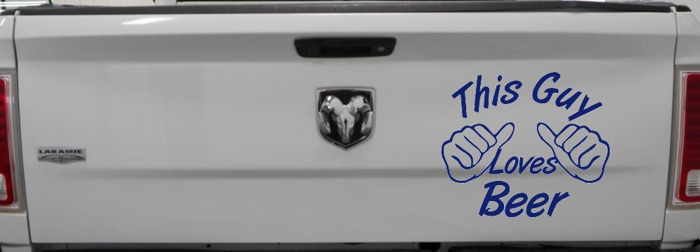This Guy Loves Beer Car or Truck Window Decal Sticker