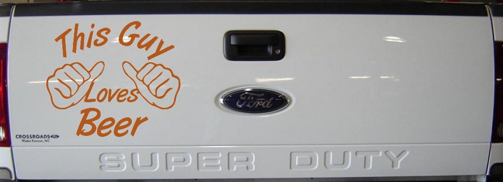 This Guy Loves Beer Car or Truck Window Decal Sticker