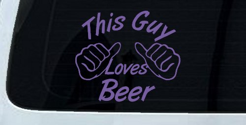 This Guy Loves Beer Car or Truck Window Decal Sticker