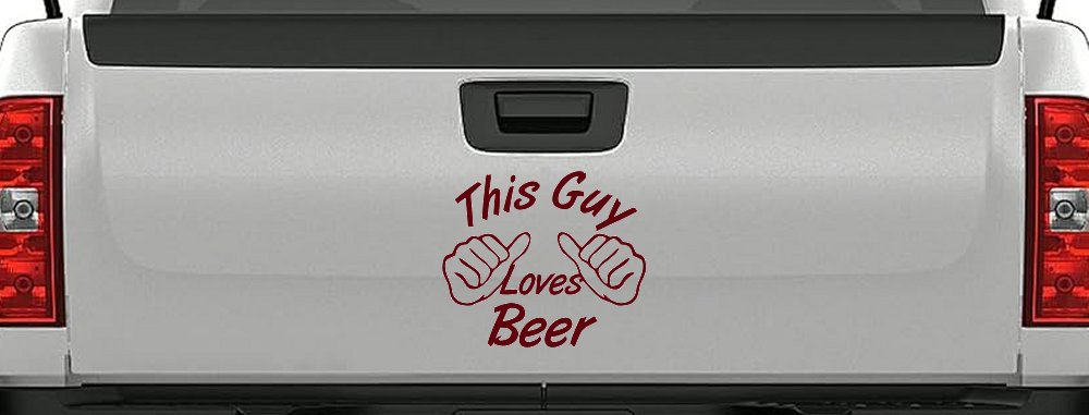 This Guy Loves Beer Car or Truck Window Decal Sticker