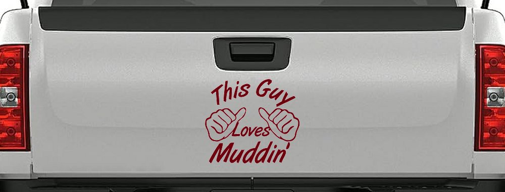 This Guy Loves Mudding Off Road Car or Truck Window Decal Sticker