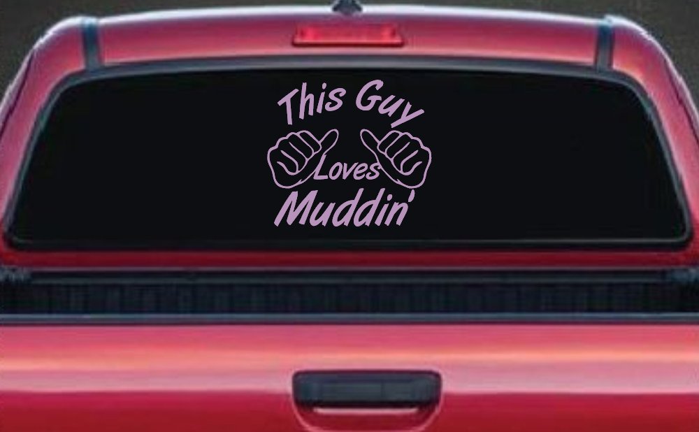 This Guy Loves Mudding Off Road Car or Truck Window Decal Sticker