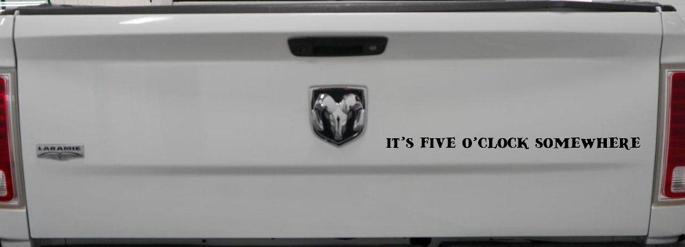It's Five O'clock Somewhere Car or Truck Window Decal Sticker