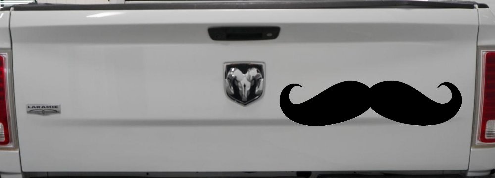 Handlebar Mustache Funny Car or Truck Window Decal Sticker