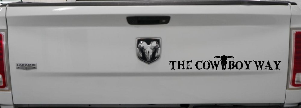 The Cowboy Way Western Farm Ranch Rodeo Car or Truck Window Vinyl Decal Sticker (Black)